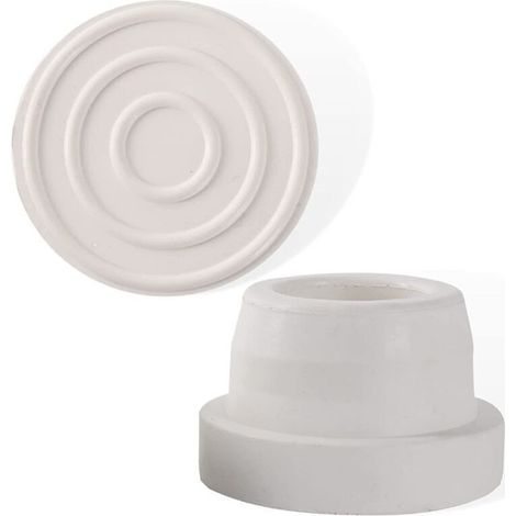 4 embout de piscine, pour échelle enterrée ou hors sol, diamètre 48 mm, caoutchouc EPDM, blanc (1/5)