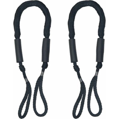 Green Mobility-Corde De Quai Marine 2Pcs 3.55.5Ft, Loquet D'Ancrage De Corde De Quai, Accessoires De Camping Et De Randonnee, Noir (1/4)