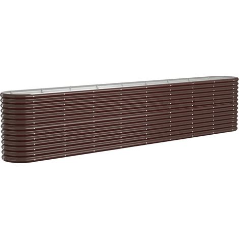 Maison Exclusive - Jardinera arriate acero galvanizado marrón 332