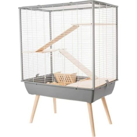 Zolux Cage Neo Cosy - Rack grande (77,5 x 47,5 x 109 cm), Grigio