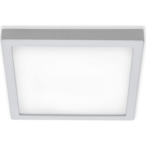 LED Aufbauleuchte Deckenlampe 21 W Quadratisch 4000K Chrom-Matt Briloner