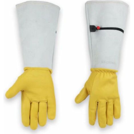 Gants Jardinage Femme/ Homme Longs, Gants De Jardinage Cuir, Gants De Jardinage résistants aux épines, Gants De Jardinage Avec Protection De L'avant-bras Pour Désherbage, Cueillette, Taille-L