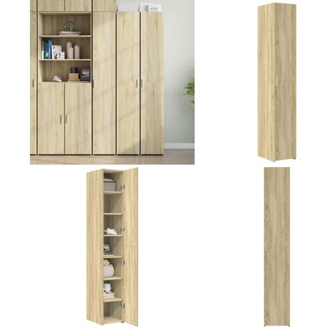 Highboard Sonoma-Eiche 30x42,5x185 cm Holzwerkstoff - Hochschrank - Holzwerkstoff (1/5)