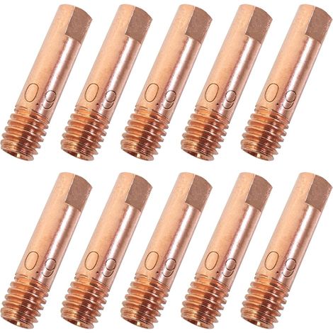 10 pezzi MB15AK Accessori per saldatura Parti soggette a usura da 0,9 mm Punta di contatto Ugelli per saldatura Punta di contatto per torcia di saldatura da 0,035" M6x24mm Accessori per saldatrice MIG