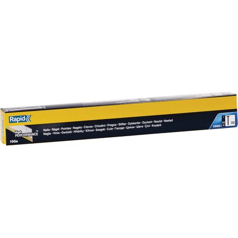 RAPID - Clous Acier Galvanisé - n°32/32mm - Boîte carton 1000, idéal pour la menuiserie, les panneaux de bois, les plinthes et les meubles légers - (40104405)