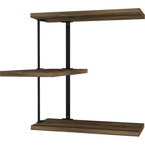 Mensola da parete, mensola portaoggetti Shelf Noce Nero (1/5)