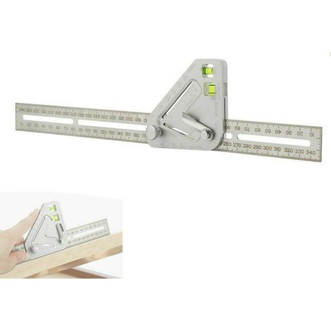 Multifunctional square for woodworking, revolutionary measuring tool for carpentry (1/5)