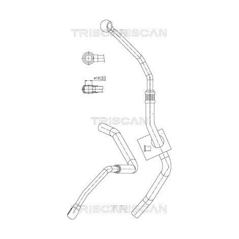 Tuyau hydraulique, direction TRISCAN 8516 11032 BMW 32 41 1 093 925