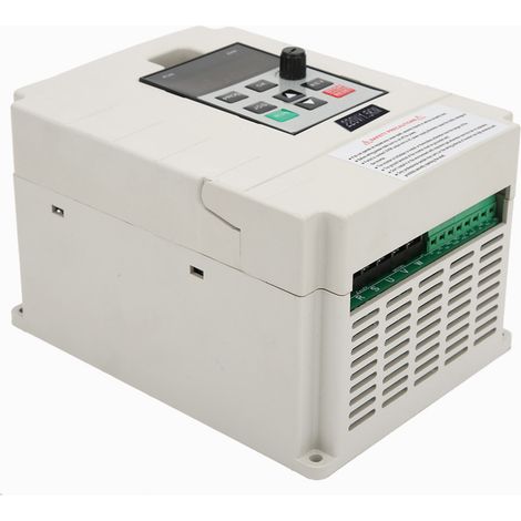 Mini convertisseur de fréquence à onduleur, entrée monophasée, sortie triphasée, blanc, pour pompe à eau (1,5 kW) (1/5)
