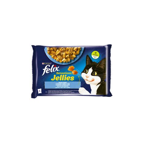 FELIX SENSATIONS POISSON, NOURRITURE POUR CHAT 4 x 85 g, NESTLÉ