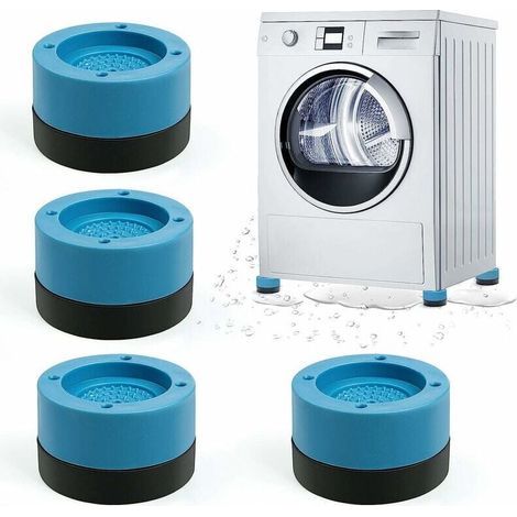 4 patas antichoque para lavadora, patas universales para lavadoras y secadoras (azul, 3,5 cm) (1/4)