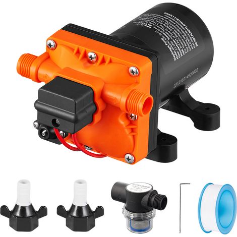 Mophorn Pompe à eau à membrane auto-amorçante 12 V CC, débit de 99 L/min avec pressostat, 3,8 bar (réglable de 2,7 à 5,5 bar), adaptée au lavage de véhicules, à l'irrigation agricole (1/5)