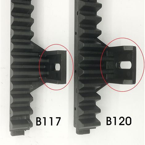 Crémaillère pour portail en nylon avec âme en acier 50 cm – Résistante à la corrosion – Modèle B120 pour motorisation de portail coulissant – Proteco (1/3)