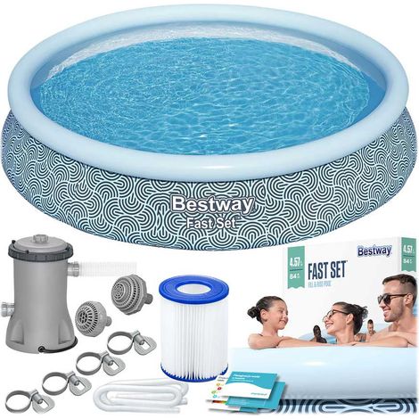 Inflatable Garden Pool 457 x 84 cm with Filter Pump