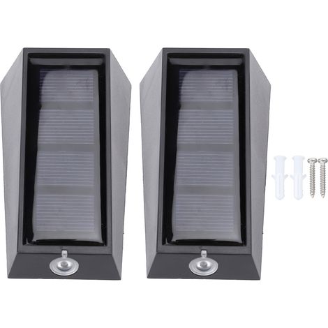 Ortviai 2 spots solaires étanches IP55 pour clôture, mur ou escalier – LED colorées avec panneau solaire intégré (1/5)