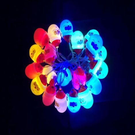 Guirlande lumineuse LED Père Noël avec boîtier à piles, lanterne décorative de jardin, 3 m, 20 lumières, modèle à piles (pi (1/5)