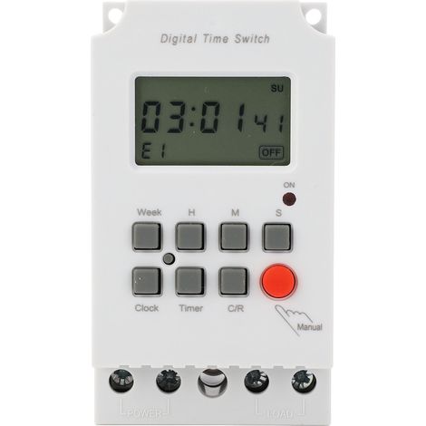 Minuterie numérique programmable 28 groupes, robuste, électronique, 200-240 V CA (1/5)