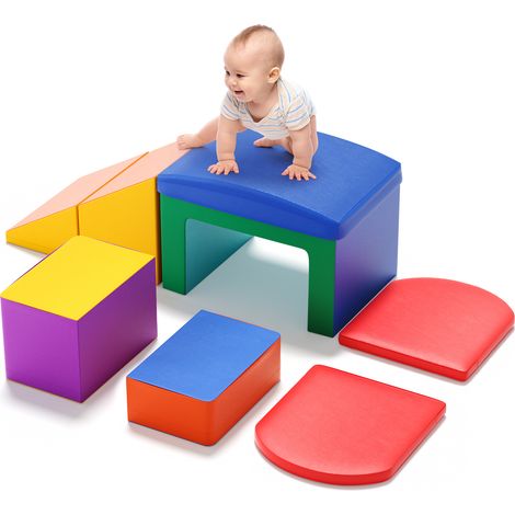 Blocs de mousse pour enfants, structures de jeux souples, blocs de mousse XXL, jouets Montessori pour enfants, housse lavable (1/5)