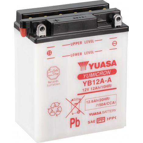 Yuasa – Batterie moto 12V 12.6Ah 150A – Plomb Calcium – Avec entretien – Pour démarrage performant (1/7)