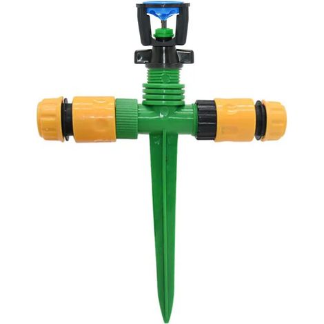 (E)Micro Arroseur de Jardin avec Filetage 1/2 pouce, Support en Plastique, Rotation à 360 degrés, Buse d'Arrosage et d'Irrigation pour Jardins et Pelouses (1/5)