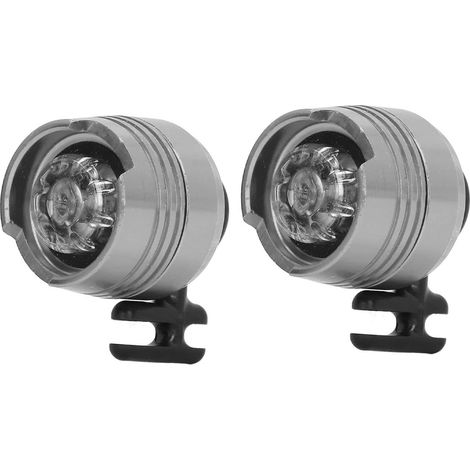 Lampes frontales pour sabots Crocs, lot de 2, étanches IPX5, en alliage d'aluminium léger avec 3 modes d'éclairage, accessoires pour chaussures Crocs, breloque pour adultes et enfants (argenté) (1/5)
