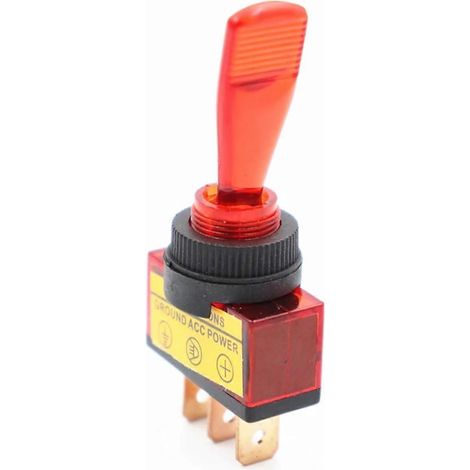 Compatible avec les interrupteurs à bascule automobiles avec voyants LED rouges, type 12V 20A. (1/5)