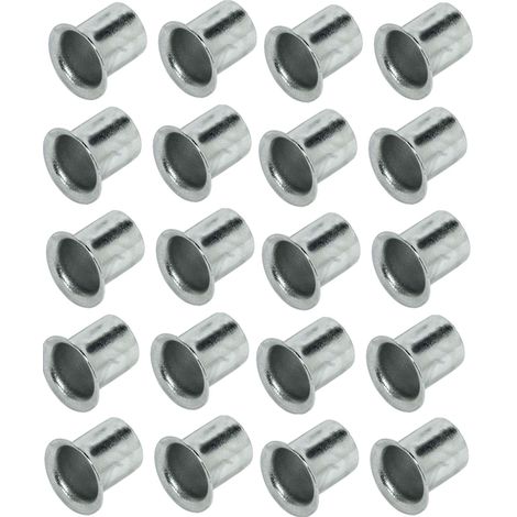 Cyclingcolors – 20x douille 7,5mm à insérer pour taquet étagère meuble placard cuisine salle de bain – Acier – Capacité de charge 100 kg selon DIN EN 1727:1998-06