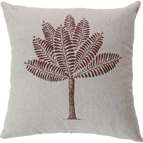 Coussin Déco Imprimé "Kasane" 40x40cm Lin (1/2)