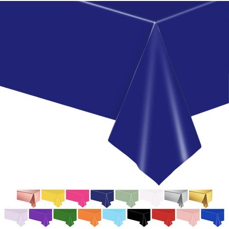 Nappe de table de fête bleu roi 137x274cm lot de 2 pour anniversaires et fêtes