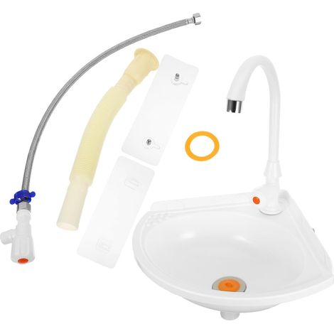 Lavabo d angle triangulaire compact pour salle de bain et