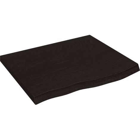 Étagère murale Étagère flottante marron foncé bois chêne massif traité (1/5)