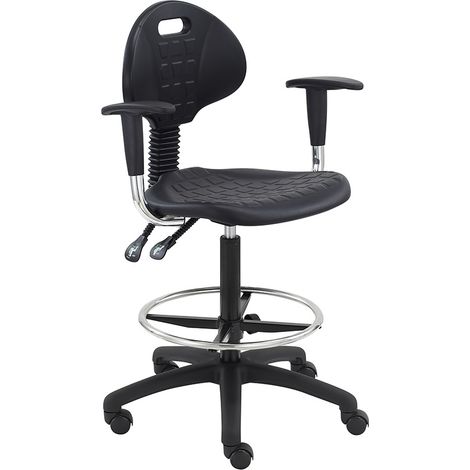 Silla de oficina Deva Counter - con reposabrazos - ruedas