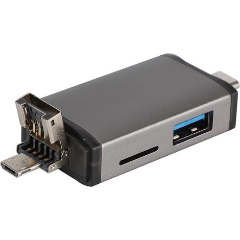 Lecteur de cartes multifonctions USB-C MicroUSB pour cartes mémoire TF (HC)/MMC (1/5)
