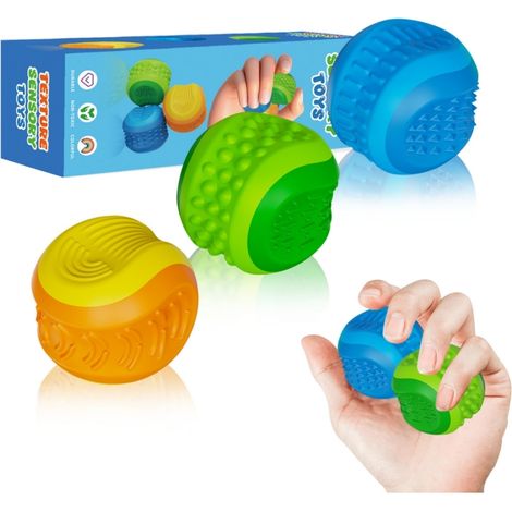 Sensorische Steine für Kinder – 3er-Pack geräuschlose, beruhigende Anti-Stress-Werkzeuge, ideal bei Autismus und Konzentrationsschwierigkeiten