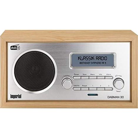 Telestar 22-130-00 Imperial Dabman 30 - Radio digital (DAB+/DAB/FM, entrada auxiliar, incluye fuente de alimentación), color marrón [Importado de Alemania] (1/5)