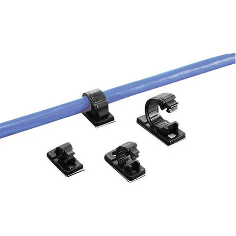 TRU COMPONENTS TC-10JR-S203 Befestigungssockel selbstklebend 1593029 Bündel-Ø-Bereich 14 mm (max)