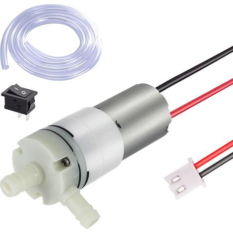 Mini Pompe,DC 12V 370 Pompe à Vide électrique,Pompe à Eau à Membrane 12V Pompe auto-amorçante Micro Mini Pompe à Eau Electrique pour Machine à thé AquariumWater Cooling