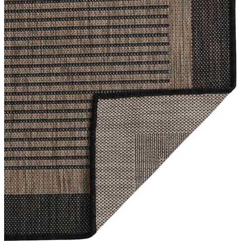 Maison Exclusive - Outdoor-Teppich Flachgewebe 80x250 cm Dunkelbr (1/5)