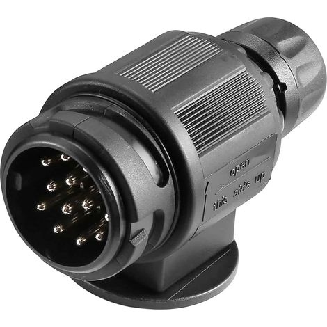 Prise remorque 13 broches étanche, 12V connecteur attelage de remorque male pour porte-vélos, caravane, fiche remorque 13 broches male (1/5)