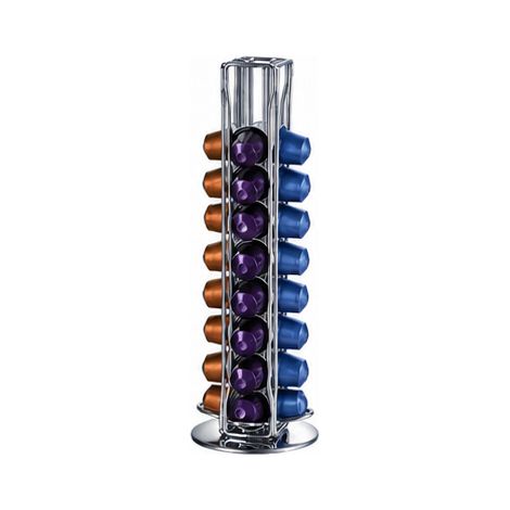 Leutsin Drehbarer Kaffeekapselhalter, Aufbewahrungsgestell für Nespresso-Kapseln, 40er-Packung (1/5)