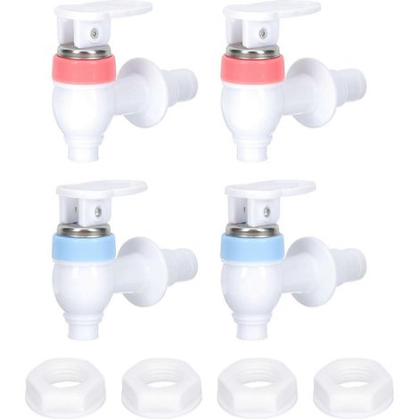 Lot de 4 robinets de rechange pour fontaine à eau (rouge et bleu) (1/5)