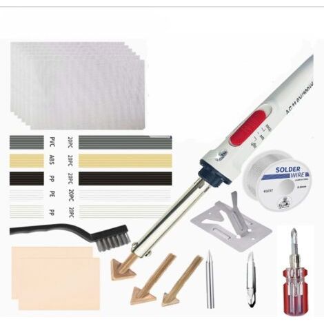Kit de réparation de pare-chocs de voiture 2 en 1 100 W avec 3 pointes de fer à souder, 56 baguettes de soudage et réglage à 3 vitesses. (1/5)
