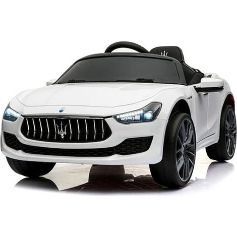 Macchina Elettrica per Bambini 12V con Licenza Maserati Ghibli Bianca (1/5)