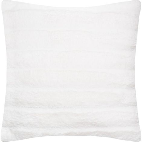 Cojín 'Manoir' de pelo sintético blanco 45 x 45 cm - Atmosphera créateur d'intérieur