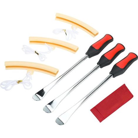 Palanca para neumáticos,30 cm,Juego de 6 palancas para neumáticos y protectores de llantas,Desmontador de neumáticos para motocicletas,Acero (1/5)