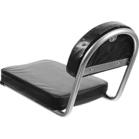 Siège Arrière pour Vélo Noir en Cuir et Métal avec Coussin Épais, Siège Surdimensionné Sécurisé pour Vélo de Montagne, Accessoire Confortable pour Cyclistes (1/5)