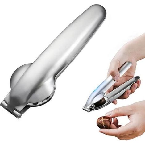Pince a Chataigne Coupe-Châtaignes Multifonctionnel, Ouvre Chataigne en INOX, Pince Chataigne Clip pour Châtaignes (1/4)