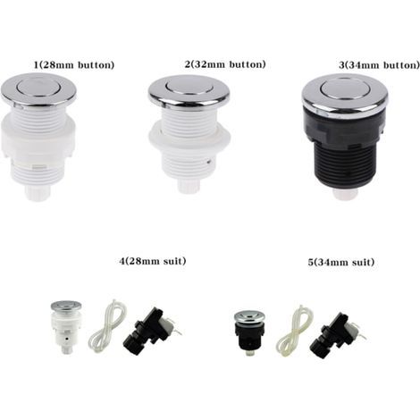 28/32/34mm Pneumatic Switch On/Off Push Button for Bathtub 2(32mm button) (1/4)