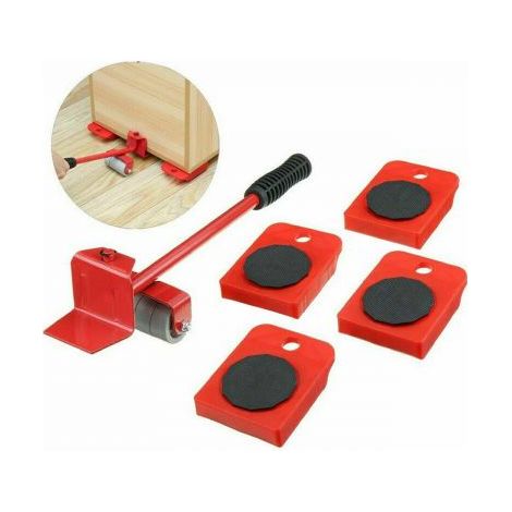 Kit Spostamento Mobili Sollevatore 4 piastre Spostare Sollevare con ruote (1/5)