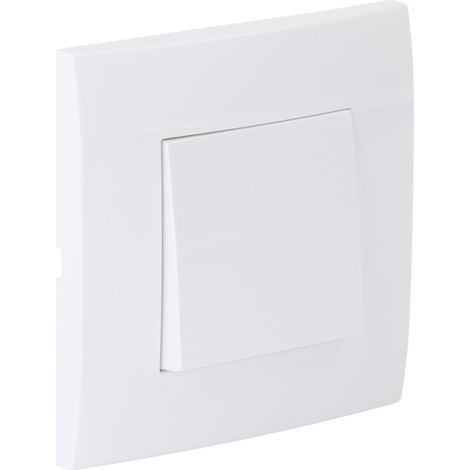 Va et vient encastré + plaque de finition Kalya - Blanc - Zenitech (1/5)
